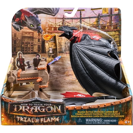How to Train Your Dragon Trial of Flame Blazing Battles Toothless Cannon Blast Figure Set