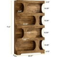 thumbnail image 6 of Tribesigns 71" 4-Tier S-Shaped Bookcase Set of 2 - Wood Decorative Storage Shelf, Modern Brown Freestanding Display Unit, 6 of 7
