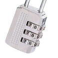 thumbnail image 2 of Transemion Mini 3 Digit Combination Password Lock Alloy Cabinet Travel Luggage  for EDC Padlock white 1Set, 2 of 6