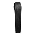 thumbnail image 5 of Delayuji Women's Satin Wide Leg Pants Fashion Casual Solid Color Elastic Waist Drawstring Pant Trousers Lightweight Palazzo Beach Vacation Clothes Work Wear Loungewear, 5 of 5