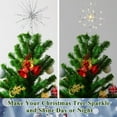 thumbnail image 6 of Large Christmas Starburst Tree Topper with 20 LED Lights 12 Inch Glitter Christmas Star Tree Topper Sparkle Lighted Xmas Burst Home Treetop Ornament for Tree Party Decorations (Sliver), 6 of 9