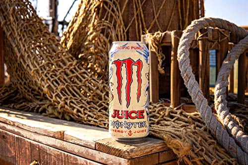 Juice Monster Pacific Punch, Energy + Juice, Energy Drink, 16 Ounce (Pack of 24)