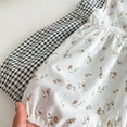 thumbnail image 4 of LYMAYTER ‌Infant Baby Girl Lightweight Romper Hat Set Sleeveless Plaid Floral Print Summer Wear One-Piece‌ 3-24M‌, 4 of 8