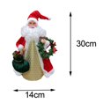 thumbnail image 4 of Santa Figurines Xmas Decorations Kids Toy Craftwork Santa Doll for Home Red, 4 of 6