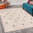 thumbnail image 2 of Sea Animals Decorative Rug, Pattern of Shark Fins Speedy Fish Hunting Minimalistic Design Art Print, Quality Carpet for Bedroom Dorm and Living Room, 6 Sizes, Pale Eggshell, by Ambesonne, 2 of 4