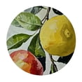 thumbnail image 4 of HAOXIT Lemon Round Table Cloth Summer Fruit Orange Lemon Table Cover Farmhouse Tablecloth for Picnic Indoor 38-42, 4 of 8