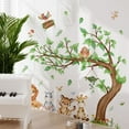 thumbnail image 3 of Animals Wall Decals Cute Safari Wall Stickers Bear Fox Owl Wall Decals Jungle Theme Wallpaper DIY Art Mural Decor for Nursery Classroom Playroom Bedroom, 3 of 8