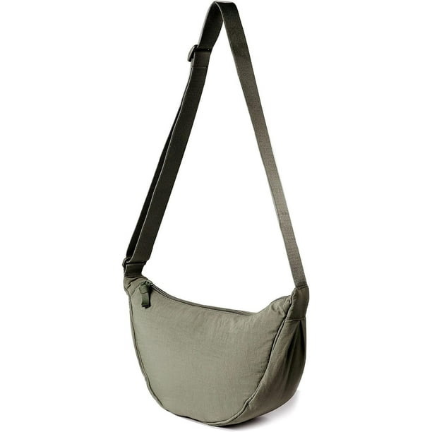 Bolso cruzado Crescent para mujeres y hombres, riñonera, bolso cruzado, bolso bandolera de viaje ligero (05-naranja)