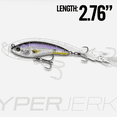 thumbnail image 5 of 6th Sense HyperJerk 70 Finesse Jerkbait Bass Fishing Lure with Internal Rattle and Erratic Darting Action, 5 of 10