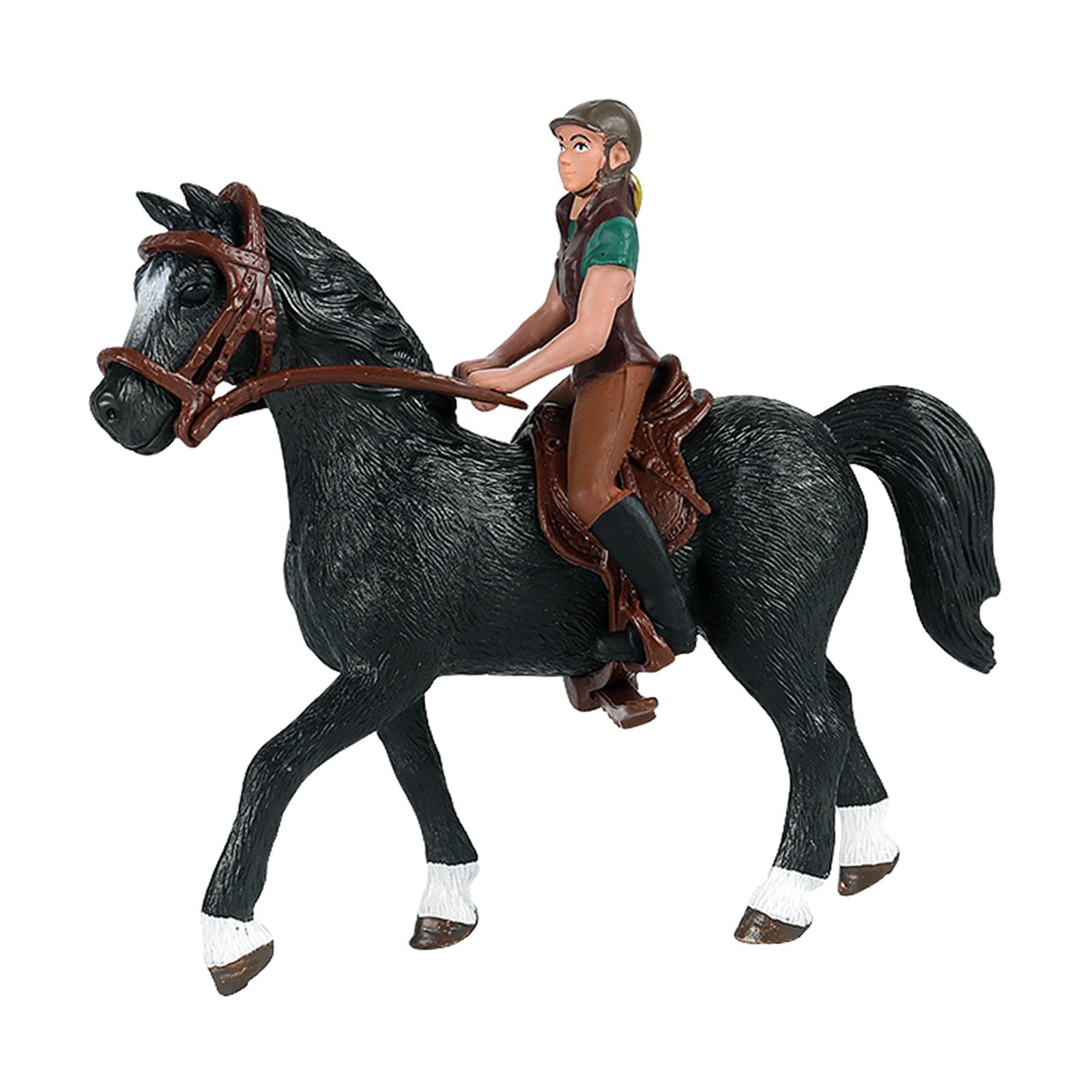 LeeQinersw Animal Figure Horse with Competition Educational Toys Vivid Detachable Ornaments