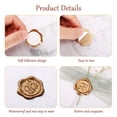 thumbnail image 4 of Pegatinas con sello de cera Yoption Initial R, oro envejecido, paquete de 100, 4 of 6