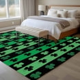 thumbnail image 4 of Large Area Rugs for Living Room Bedroom, St. Patrick's Day 8'x10' Rug Washable Carpet Runner Indoor Outdoor, Spring Green Lucky Clovers Shamrock Non Slip Floor Mats Rug for Kitchen, Patio, 4 of 8