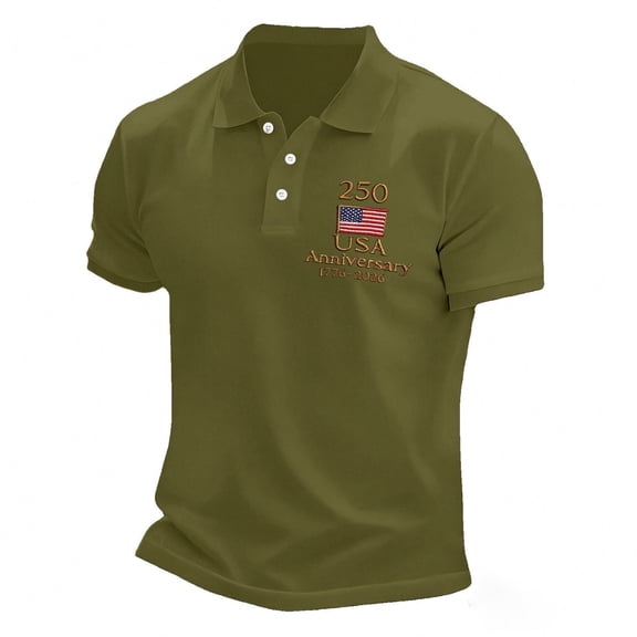 PRfgtbd Boys Patriotic Polo Shirts 4th Of July Polo Shirt For Boy American Flag Shirt Independence Day 250th Anniversary USA Golf Shirt Tops 3-4 Years
