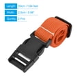thumbnail image 2 of 1x20 Inch Utility Strap with Buckle Polyester Belt for Packing (Orange, 2 Pack), 2 of 5