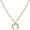 Rose Gold, variant on Stainless Steel Moon Crescent Half Circle Charm Statement Anniversary Colloar Necklace