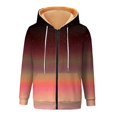 thumbnail image 7 of Xudanell Jackets for Women Warm Hooded Jacket Gradient Zipper Hoodie Drawstring Jacket Lined Plush Women Fashion Hoodies Light Pink XXXXL, 7 of 7