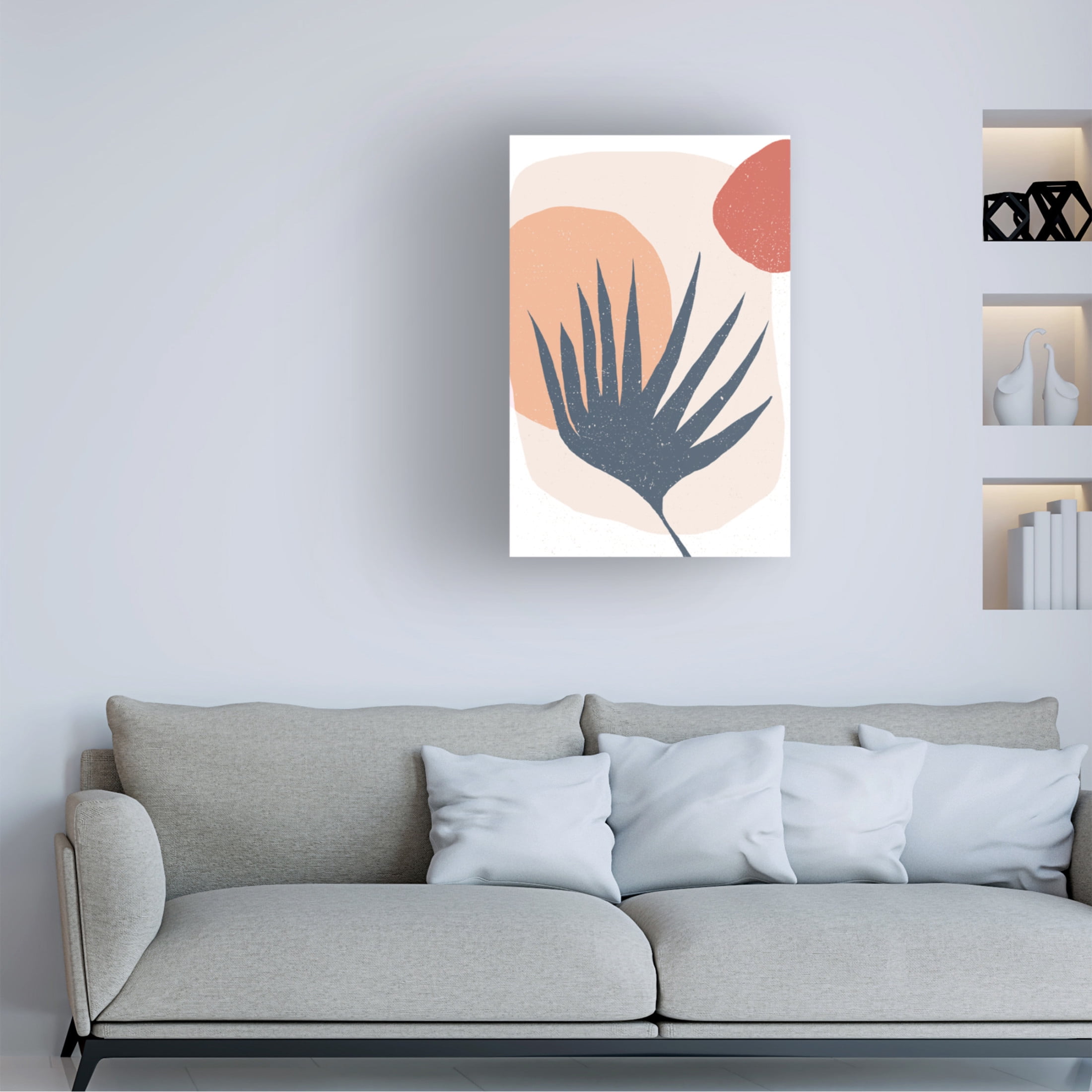 Trademark Fine Art Aylin Demir Palm Leaf and Sun Canvas Wall Art