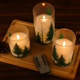 thumbnail image 3 of Velas de vidrio sin llama Romance Christmas Tree con control remoto, 3 of 9