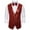Wine, variant on Pisexur Men's Shiny Sequins Vest Formal V-Neck Slim Fit Party Nightclub Stylish Vest Waistcoat with Pockets for Party Dinner Prom