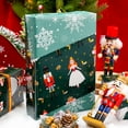 thumbnail image 6 of HOMERAL Christmas Wrapping Paper Roll - Green Gift Wrap with Nutcracker Mouse, Dancing Girl, Candy Cane, Dahlia - Perfect for Christmas - 17 Inch X 33 Feet, 6 of 7