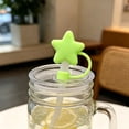 thumbnail image 4 of Tapa de silicona para pajita con forma de estrella, a prueba de polvo, a prueba de fugas, reutilizable y flexible para vasos y botellas de agua. Apta para lavavajillas., 4 of 6