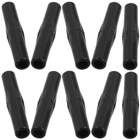 FOMIYES Flagpole Connection Sleeve for Secure and Stable Flagpole Links Made of Durable ABS Black 10 Pieces