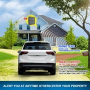 Driveway Alarm System- Solar Driveway Alarms- 3 Adjustable Sensitivities-Fully Weatherproof Outdoor Motion Sensor&Detector DIY Security Alert System-1 Receiver and 4 Sensors KIT