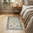 thumbnail image 3 of ODIKA Neutral Vintage Boho Trellis Lattice Distressed Pastel Solid Stain Resistant Thin Throw for Entryway, Kitchen, Laundry Room, 3 of 7