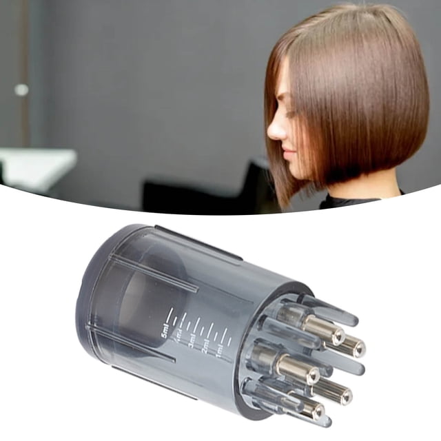 Accurate Scale Hair Oil Applicator with Clear Scale Column Shape Scalp Massage Portable Versatile Head Fluid Comb for Essential Oil Serum
