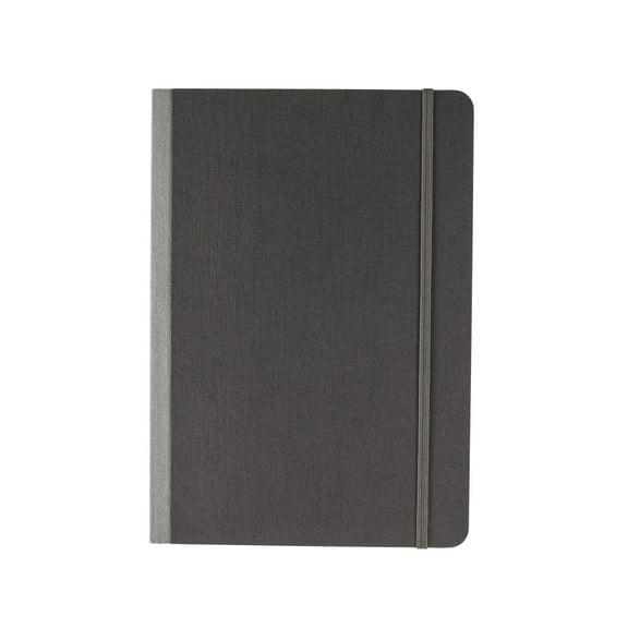 Fabriano Ecoqua Plus Fabric-Bound Notebook, 5.8" x 8.3", A5, Dotted, Gray