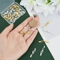 thumbnail image 5 of 20 Sets Fold Over Cord End Caps Necklace Cord Ends Brass Lobster Claw Clasps Terminators End Tips Crimp Covers Clips for Ribbon Tassel Bracelet Necklace Jewelry Making Silver Golden, 5 of 9