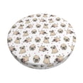 thumbnail image 1 of Easygdp Pugs Print Easy To Install Bar Stool Covers&Stool Covers Round&Elastic Stool Cover, Barstool Covers,Washable&Bottom With Elastic Edge-12 inch, 1 of 7