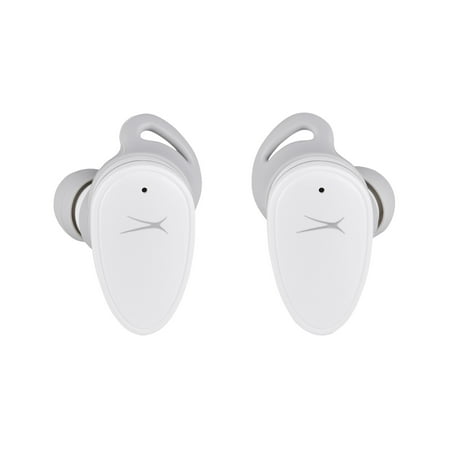 UPC: 0021331033635 | Altec Lansing NanoBuds Active Noise Cancelling Truly Wireless Earbuds with Water Resistance Stay-In-Place Helix Wings Anti-Microbial Protection 28 Hours of Total Playtime White