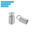 thumbnail image 4 of Unique Bargains Embouts de Cordon, 100 Pcs Embouts de Ressorts Métalliques 4x9mm Embouts de Terminateurs à Ressorts Argentés, 4 of 5