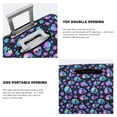 thumbnail image 5 of Lsque Blue Skull Flower Printed Luggage Cover, Travel Luggage Protector,Scratch and Dirt Resistant, Fits 18-32 Inch Luggage - Large, 5 of 9