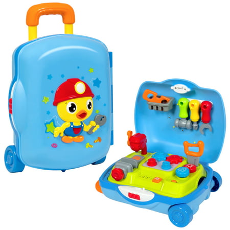 Best Choice Products Kids Toy Pretend Tool Playset Suitcase w/ Music and Sounds