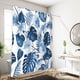 thumbnail image 4 of Cortina de ducha impermeable con diseño estereoscópico de hojas y flores de selva tropical, con ganchos, para baño y ducha., 4 of 6