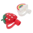 thumbnail image 4 of Raindrops 2 Pcs Cartoon Shape Straw Covers For Straw Users Red White, 4 of 8