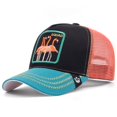 thumbnail image 1 of Gorra de béisbol bordada de animales, Gorra de malla, gorra de béisbol de la malla del botón a presión de los hombres, 1 of 4