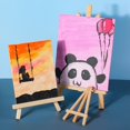 thumbnail image 7 of 10 Pack Display Easel, Natural Wooden Tripod Holder Stand for Displaying Small Canvas, Business Cards, Photos - 18x30CM, 7 of 7