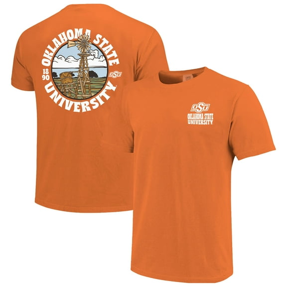 Men's Orange Oklahoma State Cowboys Comfort Colors Thick Lined Landscape T-Shirt