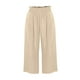 thumbnail image 4 of Pantalones cortos de cintura alta y pierna ancha con cordón para mujer - Color liso, cintura elástica y bolsillos para primavera, verano y otoño, estilo informal, 4 of 4