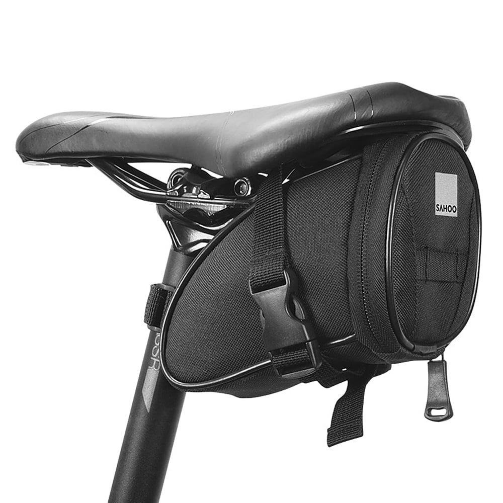 Bike Saddle Bag Cycling Bicycle Rear Tail Seat Trunk Bag Bike Rear Storage Bag for Mountain Road MTB Bike Black