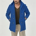thumbnail image 6 of QHFBli Regular Fit Mens Trench Coat Men's Classic Double Hooded Anorak Coat Winter Warm Heavyweight Windbreaker with Blue XXXL, 6 of 9
