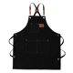 thumbnail image 5 of Delantal de chef de lona con peto ajustable, bolsillos, tirantes cruzados en la espalda e impermeable. Negro, 5 of 9