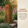 thumbnail image 6 of Rusty Metal Garden Column, 15.7 inches Garden Column Rust Steel Statue without Lid, Modern Garden Sculpture, Metal Patio Landscape Decor, Art Column for Lawn, Porch, Backyard Decoration, Style B, 6 of 9