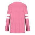 thumbnail image 6 of YUGYXL Womens Sweatshirts Round Neck Fashionable Casual Long Sleeved Tops Pink L, 6 of 7