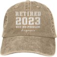 thumbnail image 1 of Retired 2023 Not My Problem Anymore Print Fun Retirement Baseball Caps Vintage, 1 of 7