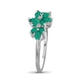 thumbnail image 2 of JewelersClub Emerald Ring Birthstone Jewelry – 1.00 Carat Emerald Sterling Silver Ring Jewelry with White Diamond Accent – Gemstone Rings with Hypoallergenic Sterling Silver Band, 2 of 4