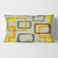 thumbnail image 2 of Designart Retro Square Design VII' Mid-Century Modern Throw Pillow - 12x20, 2 of 2